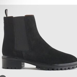 Quince Black Suede Chelsea Ankle Boots 8